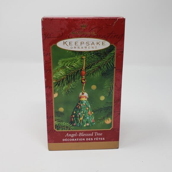 2000 Hallmark Angel-Blessed Tree Handcrafted Keepsake Christmas Holiday Ornament - Picture 1 of 10